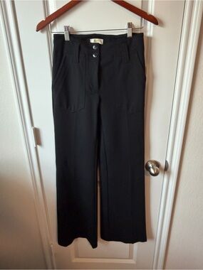 ⚡️NWT Maeve Anthropologie Junie Black Flare Wide-Leg Pants